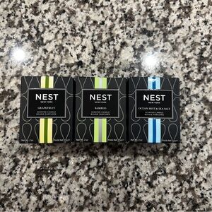 Nest Candles 2oz, 3 scent, grapefruit, bamboo, ocean mist, New in Box